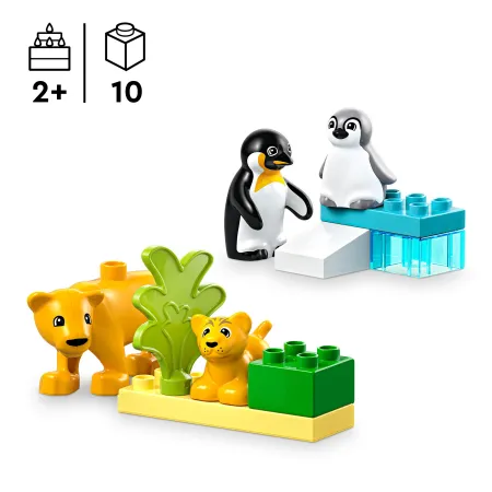 LEGO DUPLO Rodziny dzikich zwierząt: pingwiny i lwy 10442