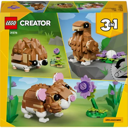 LEGO Creator 3 w 1 31376 Uroczy chomik z kwiatkiem