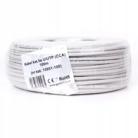 KABEL SKRĘTKA GETFORT CAT.5E U/UTP CCA 100m