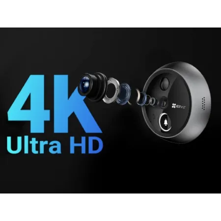 WIZJER INTELIGENTNY EZVIZ EP4 GOLD 4K 155° DETEKCJA TWARZY BATERIA 7100mAh