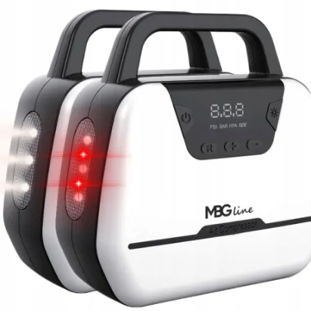 Kompresor samochodowy MBG Line 1866 + Oświetlenie - WERSJA 12V & 230V