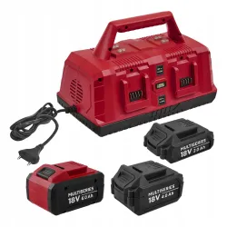 Stacja ładująca i 4 akumulatory 4 el. 18 V 2,0 Ah + 4,0 Ah + 6,0 Ah