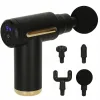 Pistolet do masażu masażer do pleców ciała LED 4w1 czarny