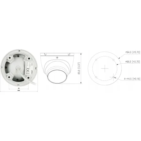 Kamera IP wewnętrzna, zewnętrzna Dahua IPC-HDW1839T-A-IL-0280B-S6