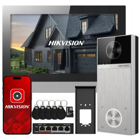 Wideodomofon Hikvision zestaw IP DS-KIS613-S 4Mpx WiFi Czytnik Breloków