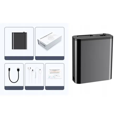 Mini Dyktafon Szpiegowski Mały 16GB Detekcja DSP Magnes Brelok Zawieszka HQ