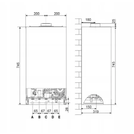 Piec Ariston dwufunkcyjny stalowy na gaz 24 kW